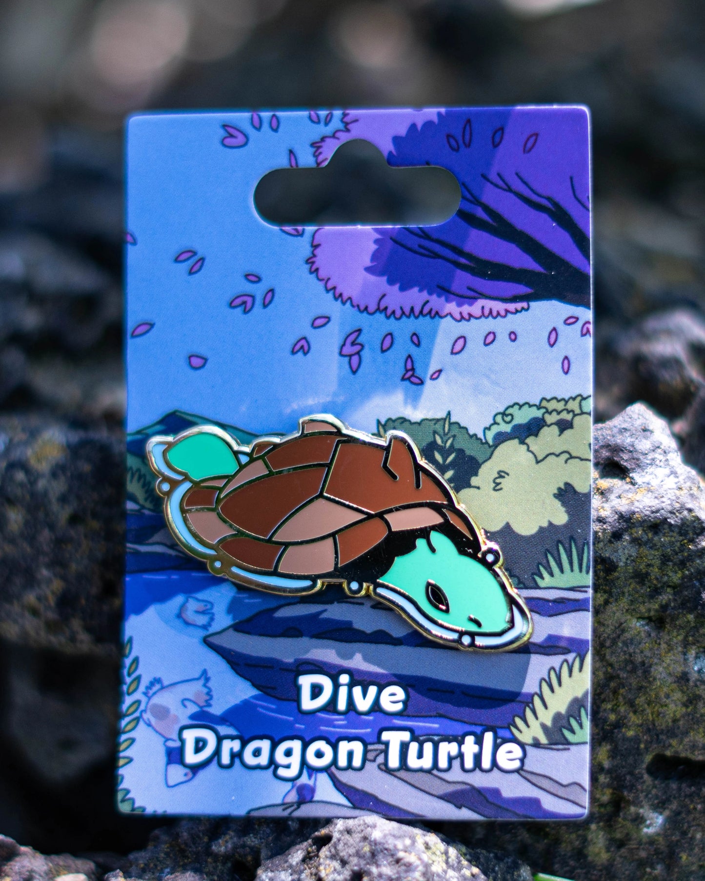 Dive, Dragon Turtle Pin