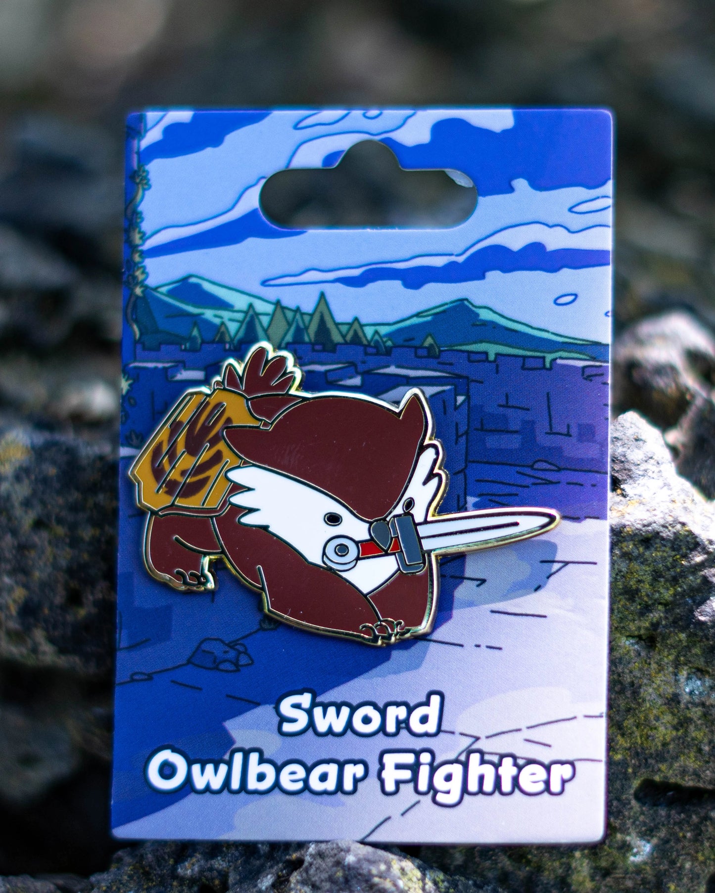 Sword, Fighter Owlbear Pin