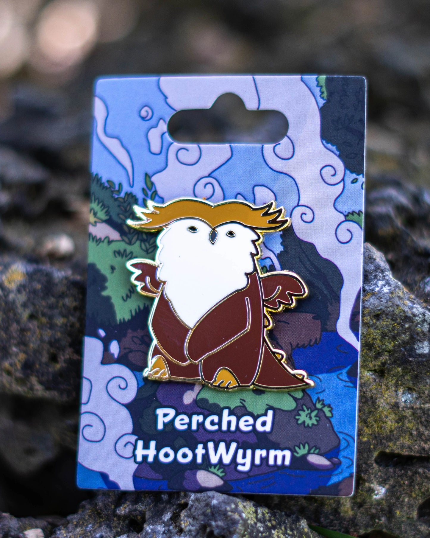 Perched, HootWyrm Pin