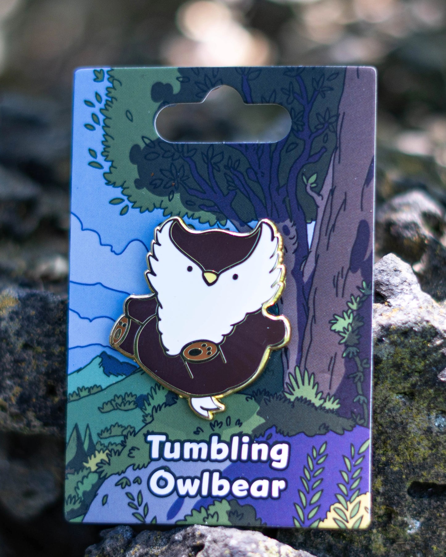 Tumbling Owlbear Pin