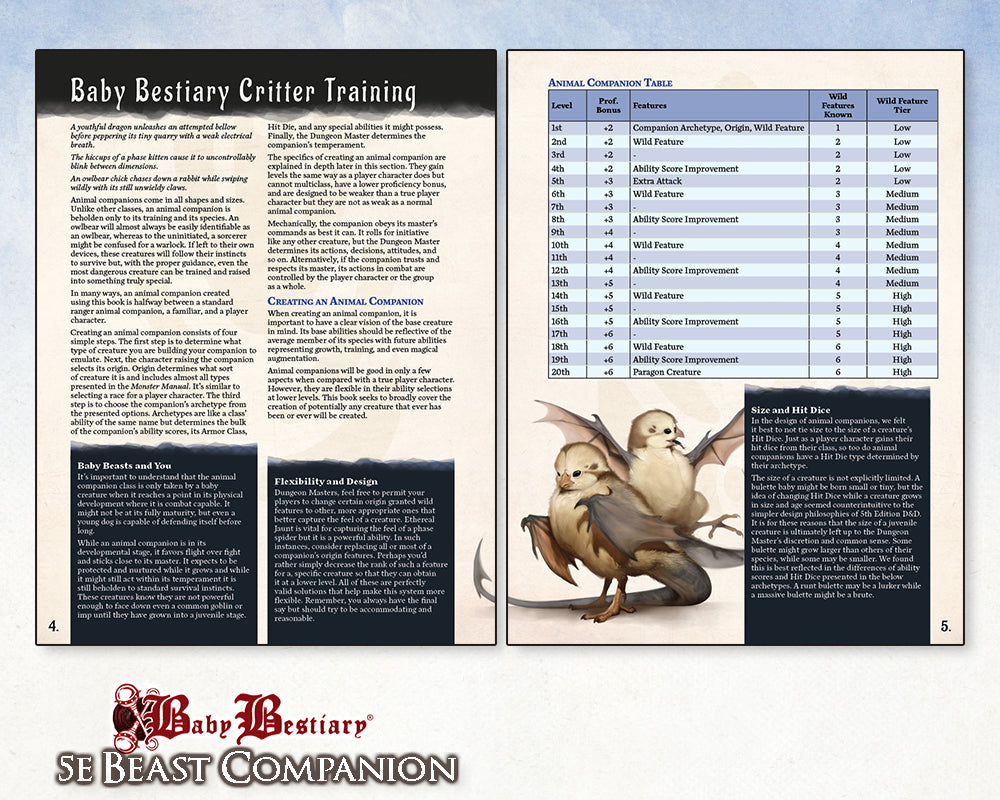 Baby Bestiary: Beast Companion (5e)