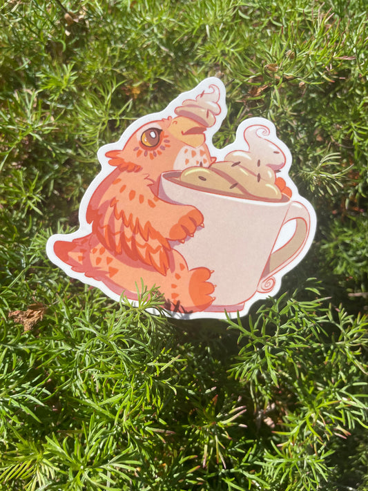 Cappuccino Owlbear Sticker