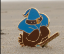 Embarassed, Wizard Owlbear Pin