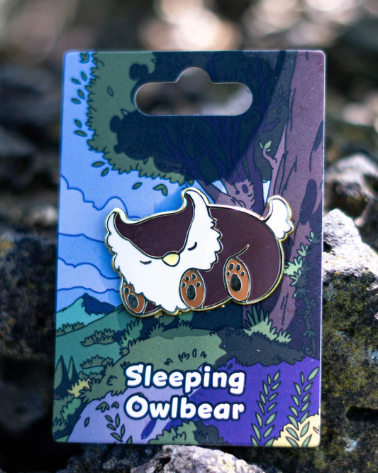 Sleeping Owlbear Pin