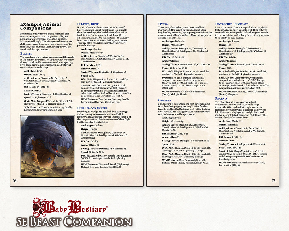 Baby Bestiary: Beast Companion (5e)